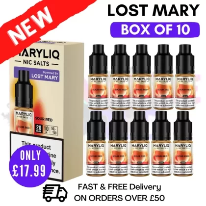 Sour Red MaryLiq Nic Salt BOX OF 10