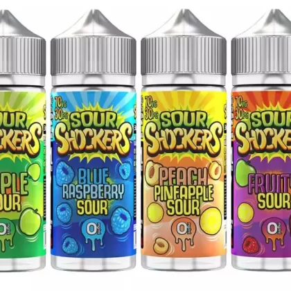 E LIQUID Sour Shockers E LIQUID Vape Juice 0mg 100/70VG 30PG All Flavors