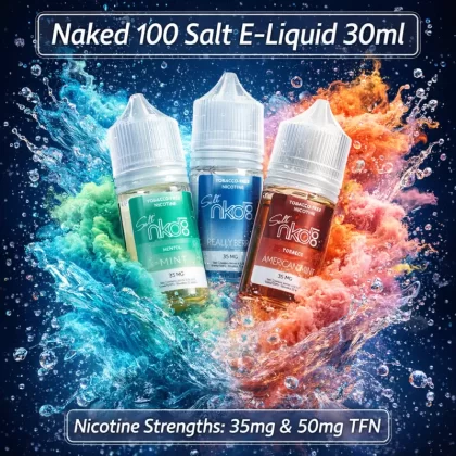 Naked 100 SALT Premium E-Liquid 30ml - Melon Polar Breeze / 35mg - Vapeciga