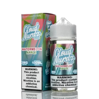 Cloud Nurdz E-Liquid Watermelon Apple Iced 100ml (6mg) - Ejuicewarehouse