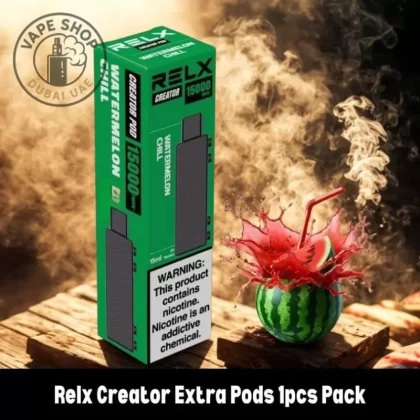Relx Creator Extra Pods 1pcs Pack - Fresh Mint 15000 Puffs, Tangy Grape 20000 Puffs (73D236)
