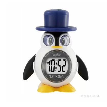 Reflex Talking Penguin Alarm Clock Large LCD Display Snooze & Chime