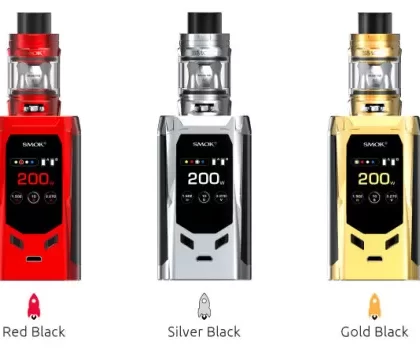SMOK R-Kiss 200W Starter Kit with 2ml TFV-Mini V2 Tank - Navy Blue and Prism Chrome