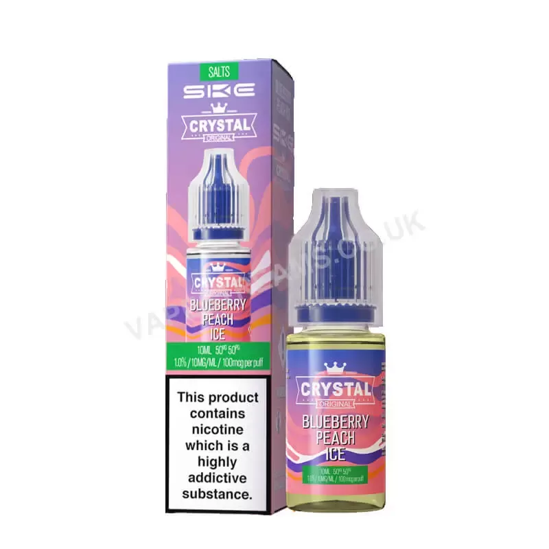 SKE Crystal Blueberry Peach Ice Nic Salt E-liquid - Vapestreams Co