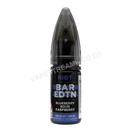 Riot BAR EDTN Blueberry Sour Raspberry Nic Salt E-Liquid - Vapestreams Co
