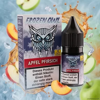 Frozen OWL Nikotinsalz Liquid – Apfel Pfirsich - Vapebazar