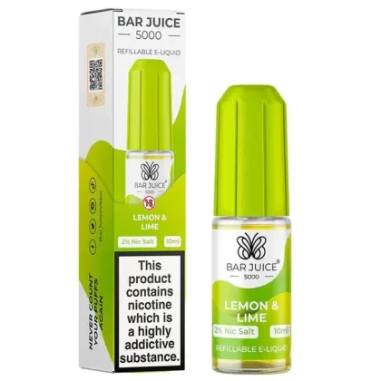 LEMON & LIME NICOTINE SALT E-LIQUID BY BAR JUICE 5000