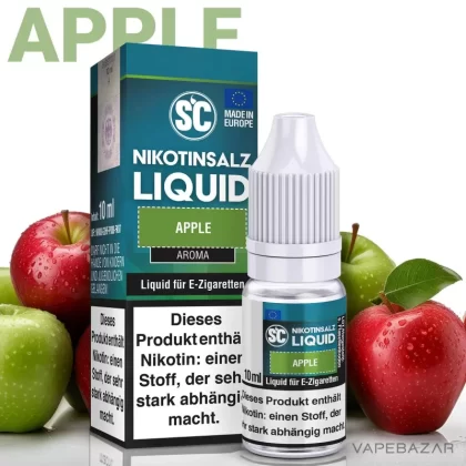 SC Salt Liquid – Apple - Propylenglycol, Pflanzliches Glycerin, Nikotinbenzoat, Aroma, Nikotinmalat; 20mg/ml, 10mg/ml; Apfel