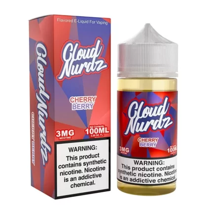 Cloud Nurdz Cherry Berry Synthetic Vape Juice 100ml - Vape Product, Vape Product