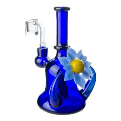 Flower Chariot Bong by Della Luna Glass – 6 inches