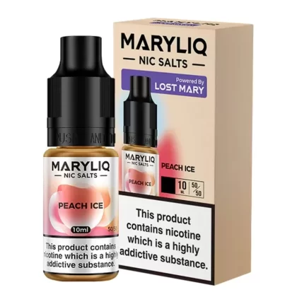 MaryLiq Peach Ice Vape Liquid 10ml 10mg & 20mg (10 pk)