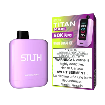 STLTH TITAN MAX - White Grape Ice - 20 mg/mL (wholeseller) - Excise ON, 20 mg/mL - ON