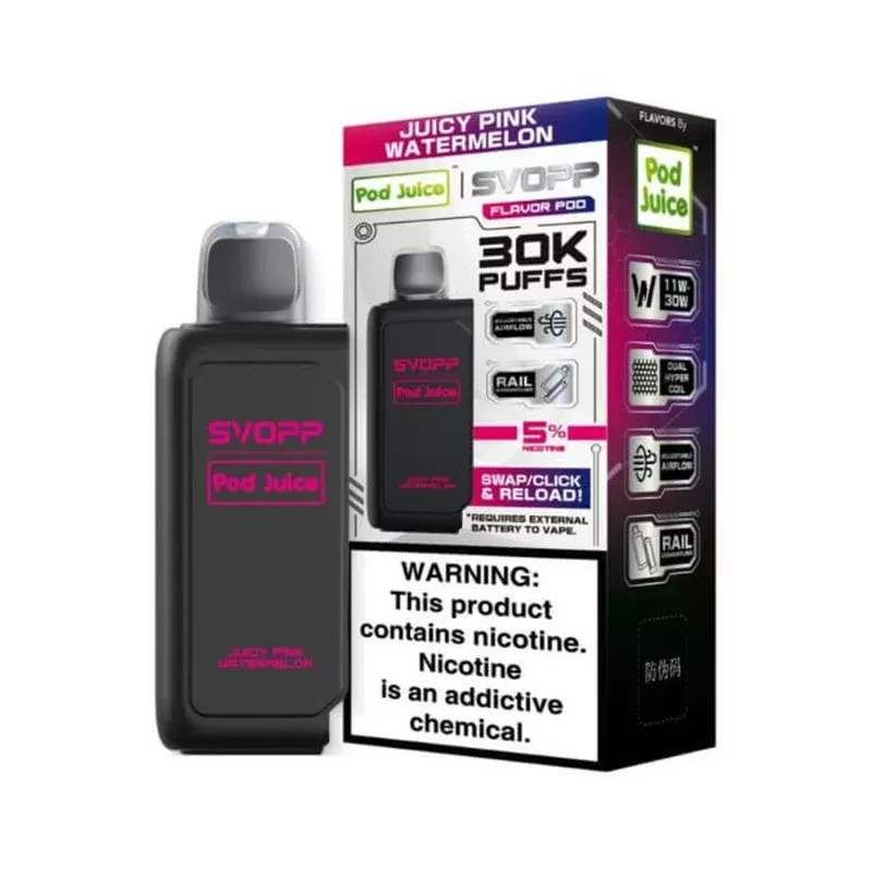 Juicy Pink Watermelon – Pod Juice x Oxbar SVOPP 30K - Vape Store