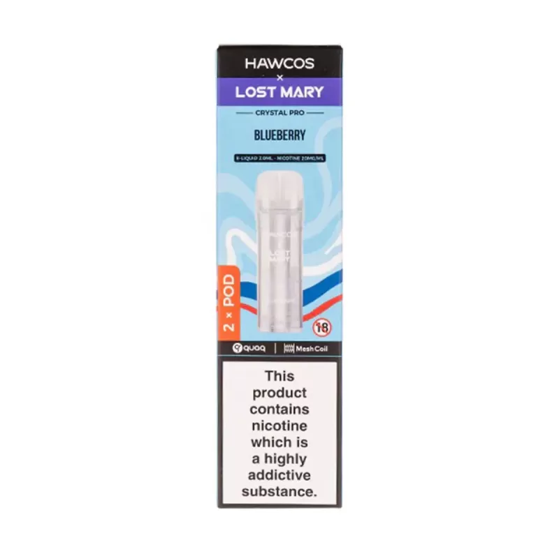 Hawcos x Lost Mary Crystal Pro Prefilled Pods - Blueberry Sour Raspberry - Image 3