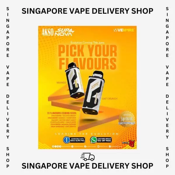 Akso Supa Nova 12000 Puffs - Starter Kit (Device + Cartridge) / Mango - Image 3