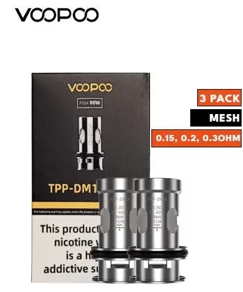 Voopoo TPP Replacement Coils - DM1 - 0.15 Ohm Mesh - Three Pack