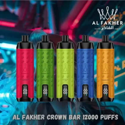Al Fakher Crown Bar 12000 Puffs Shisha Hookah Disposable Vape - BERRY ICE