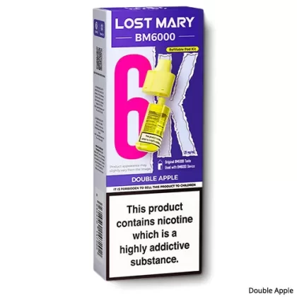 Double Apple BM6000 Refill Pods by Lost Mary - 20 mg/ml (7F9090)