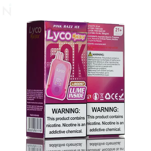Lyco Mini Box 50K Disposable Vape - Powered by SMOK - Blueberry Ice - Image 3