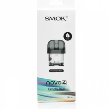 SMOK Novo 4 Replacement Pods (3-Pack) - Black Transparent, Transparent
