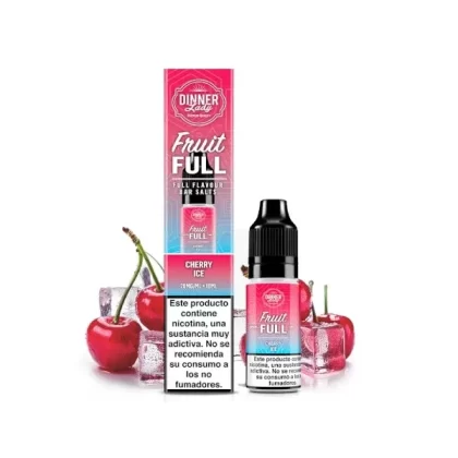 Dinner Lady Fruit Full Cherry Ice 10ml Salt E‑Liquid Sweet Cherry & Cool Ice