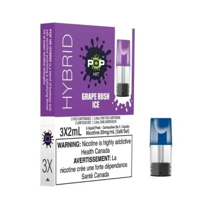 Pop Pods Grape Rush Ice Hybrid 2% - Nicotine#20MG>20MG (ONT-TAX)