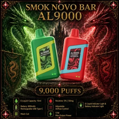 Smok Novo Bar AL9000 - Mint (WHT Series) / Peach Pear