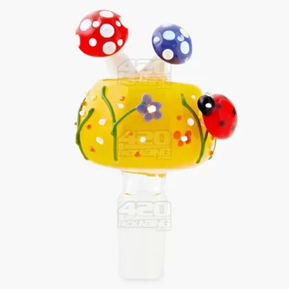 Mushroom Style Design Bowl | Glass – 14mm Male – Assorted