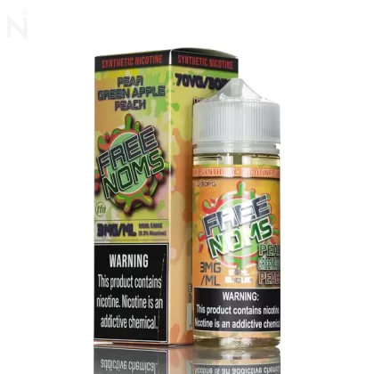 Freenoms E Liquid- Pear Green Apple Peach - 120mL - 3mg