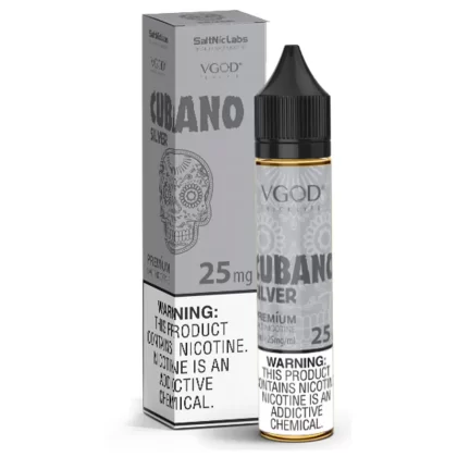 VGod Cubano Silver SaltNic – 30ml (25mg, 50mg) Nicotine Strengths - Vapebazaar Pk