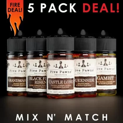 Five Pawns Eliquid – Mix and Match (5 Pack) 300ml