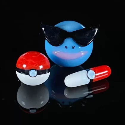 Grey Glass Art – Squirtle Slurper Set