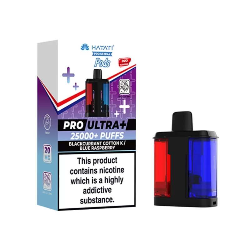 Hayati Pro Ultra Plus PODS - Blackcurrant Cotton K + Blue Raspberry, Blackcurrant Lemonade - Image 3