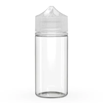 CHUBBY GORILLA | Child Resistant Unicorn V3 PET Dropper Bottles Clear | 100mL – w/ Clear Lid – 400 Count
