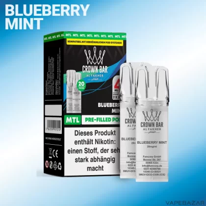 Al Fakher Pods Crown Bar 600 – MTL 20mg – Blueberry Mint - Blaubeere / Minze