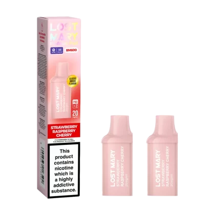 Strawberry Raspberry Cherry Lost Mary BM600 Pods - Vapeshop Co