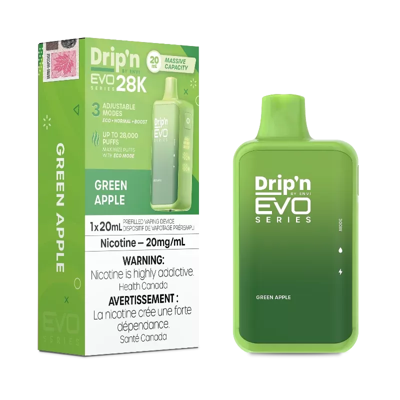 Drip’n EVO 28K Green Apple Disposable Vape