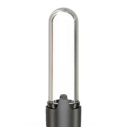 CHUBBY GORILLA | Child Resistant Push Down & Turn Clear Aviator 510 Cartridge Container | 65mm – Black Cap – 500 Count