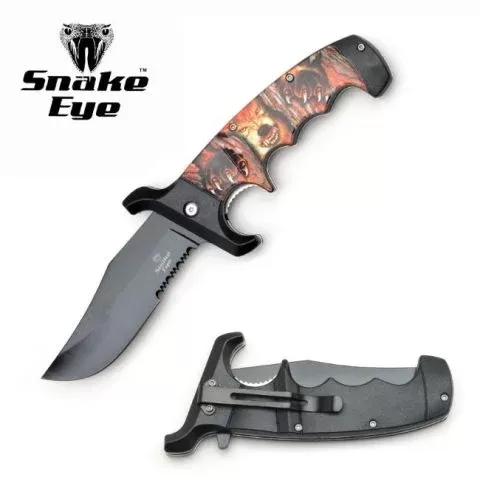 Snake Eye Tactical Spring Assisted Knife – Mad Wolf - Ejuicewarehouse