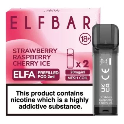 STRAWBERRY RASPBERRY CHERRY ICE ELF BAR ELFA PREFILLED POD - Eliquidsupply