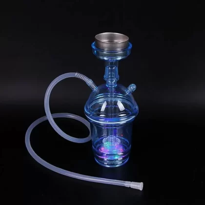 Portable All-In-One Travel Hookah with Hose Charcoal Holder Tong Nargila Colorful LED,”Quick Smoke,Only Needs One Minute”