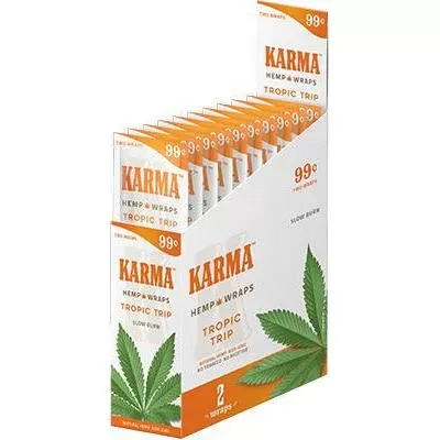 Karma Tropic Trip Hemp Wraps - Product#Tropic Trip~Packaging#25 Packs of 2>Pack of 2
