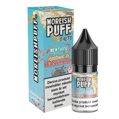 Moreish Puff Menthol Apricot Watermelon Nicosalt 10mg 10ml – E juice med nikotin - Moreish Puff / Yes / 10mg / 10ml / 50/50