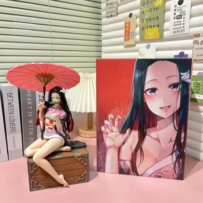 Demon Slayer Kamado Nezuko Flower Umbrella Figure - 300mm Premium Collectible Statue
