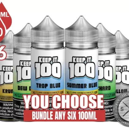 Keep It 100 Vape Juice Bundle 6x100ml (600ml)