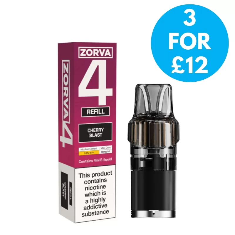 18mg (1.8%) Zorva 4 Refill Pack - Vape Co