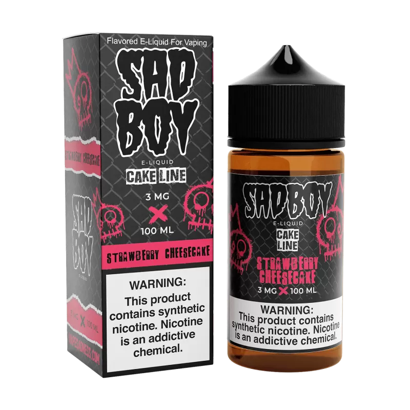SADBOY E-Liquid - Strawberry Cheesecake 100ML - Cake Line Series - 3MG