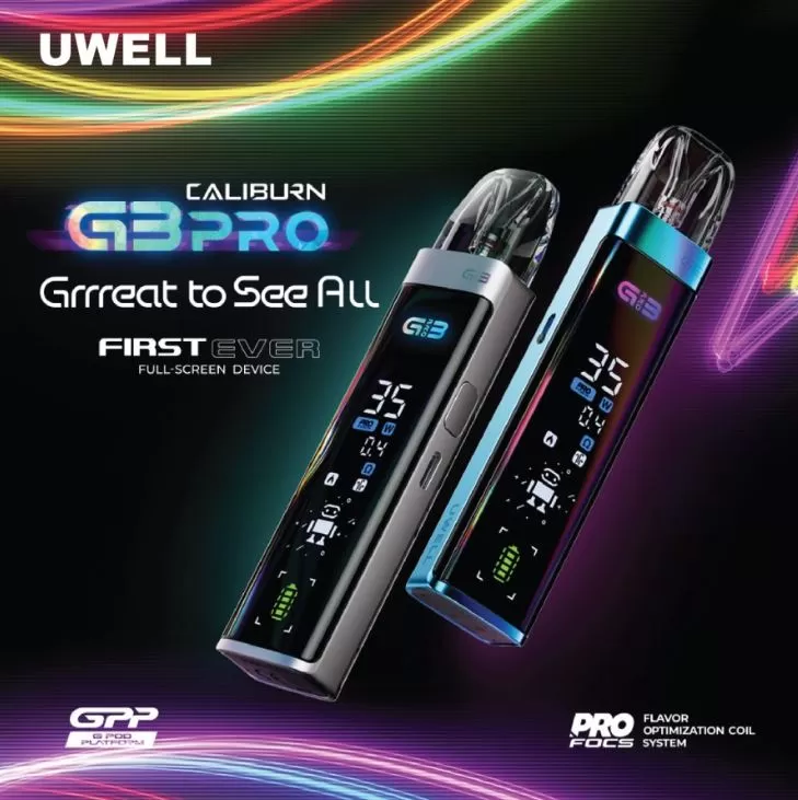 Uwell Caliburn G3 Pro Pod System Kit 1000mAh - Golden Carbon - Image 2