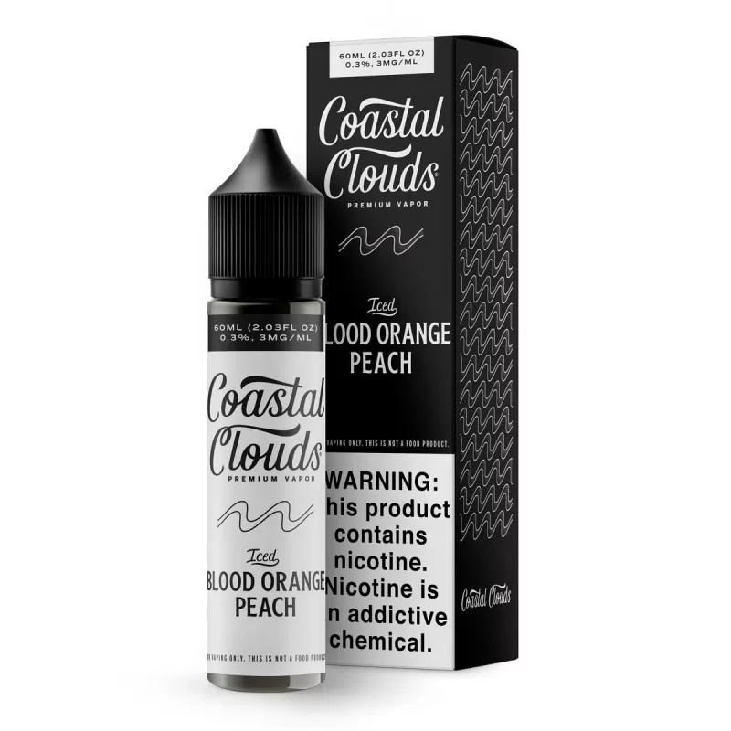 Coastal Clouds - Iced Blood Orange Peach - 60ML E-Liquid - 3MG