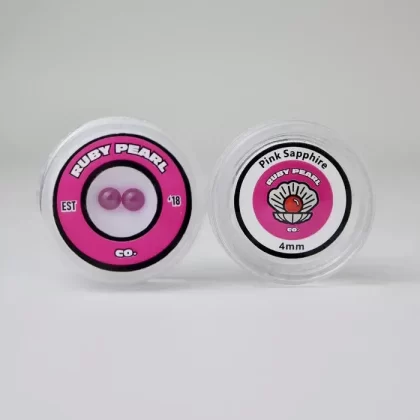 Ruby Pearl Co. 4mm Pink Sapphire 2pk